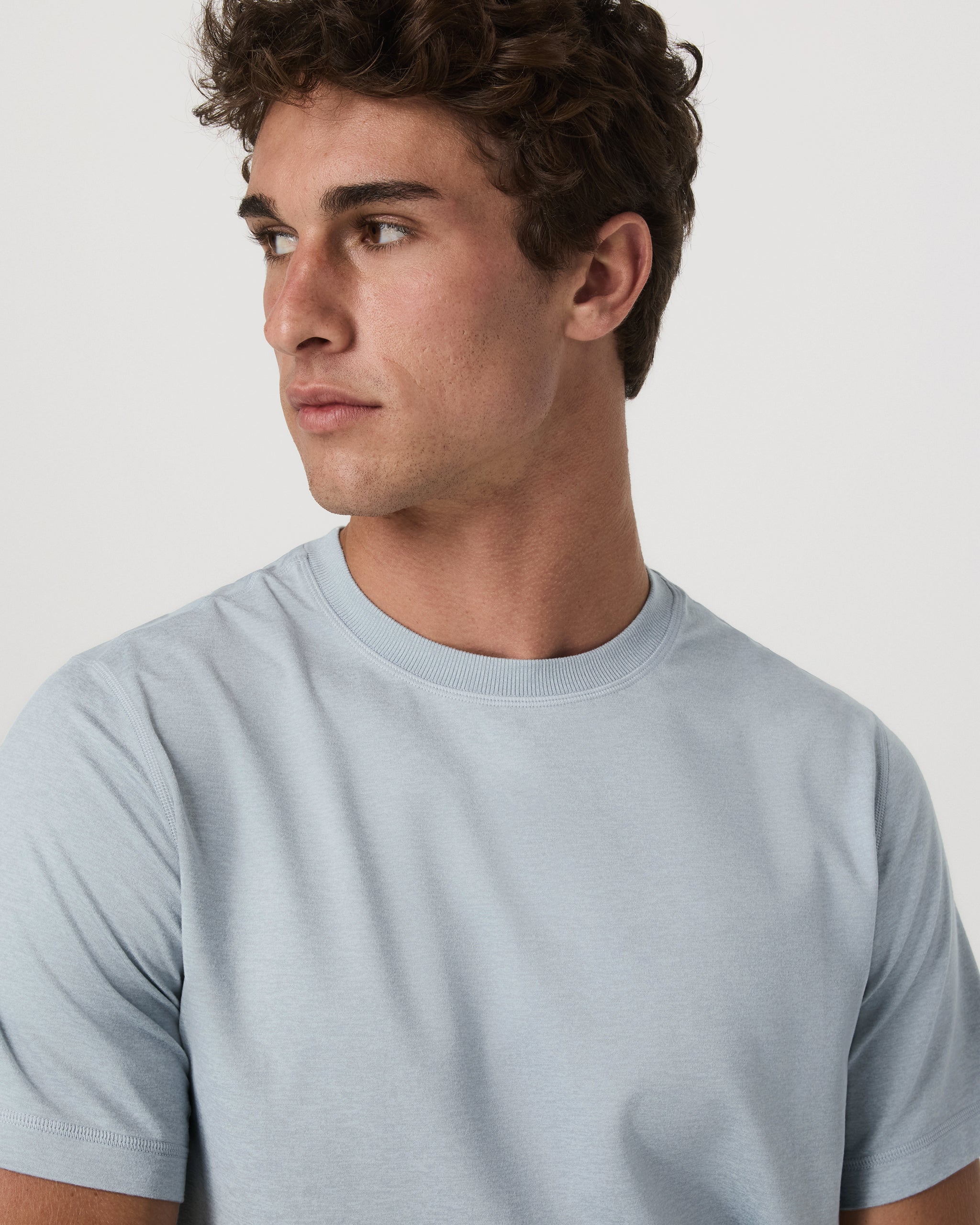 Short Sleeve Ponto Performance Tee | Harbor Grey Heather - Image 2