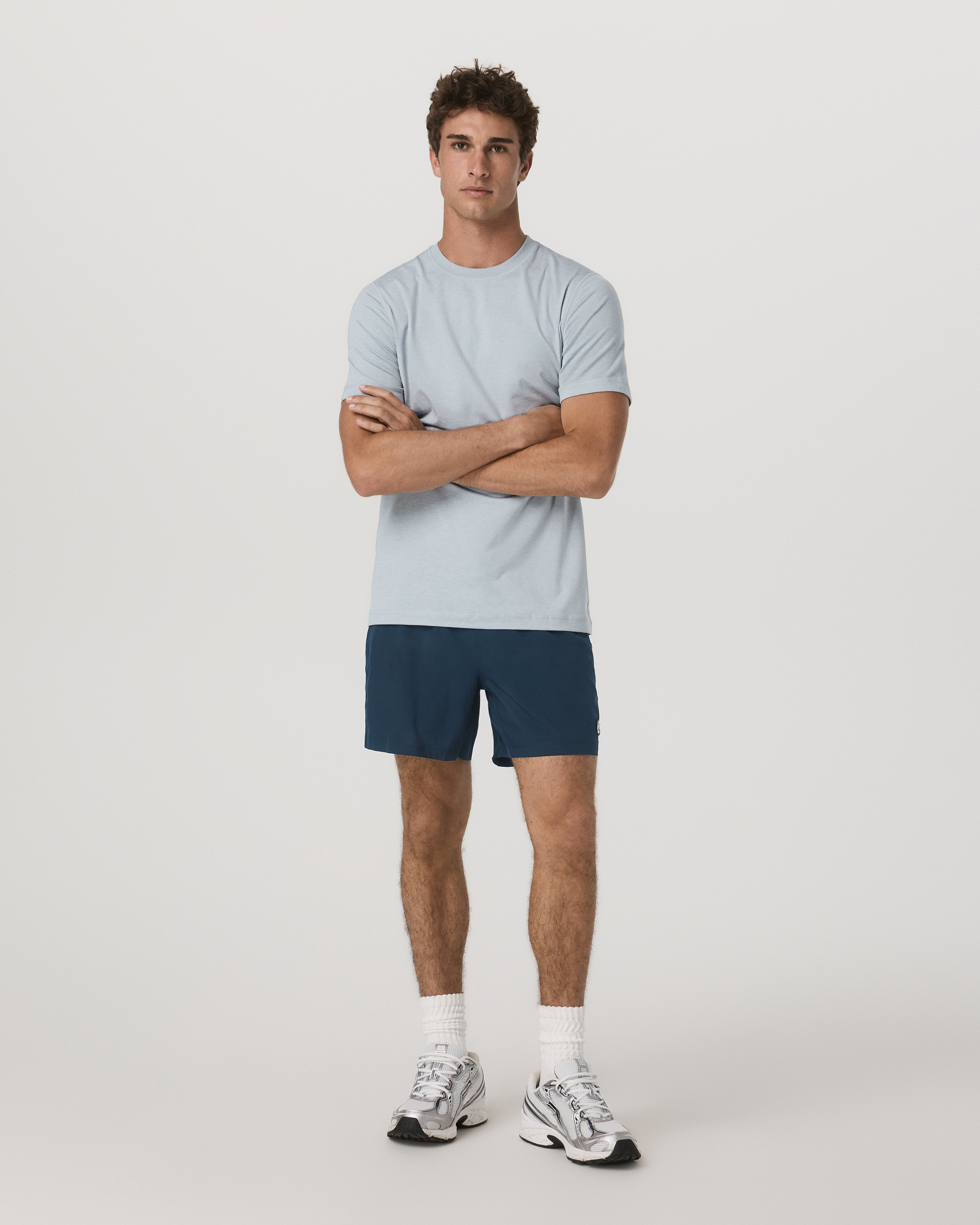 Short Sleeve Ponto Performance Tee | Harbor Grey Heather - Image 4