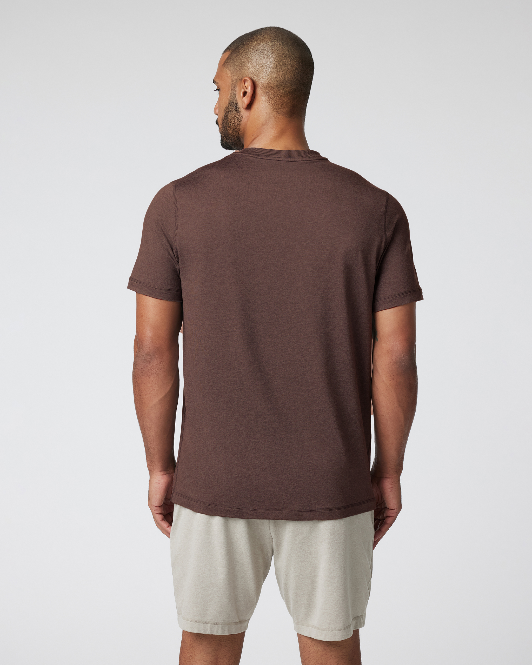 Short Sleeve Ponto Performance Tee | Java Heather - Image 3