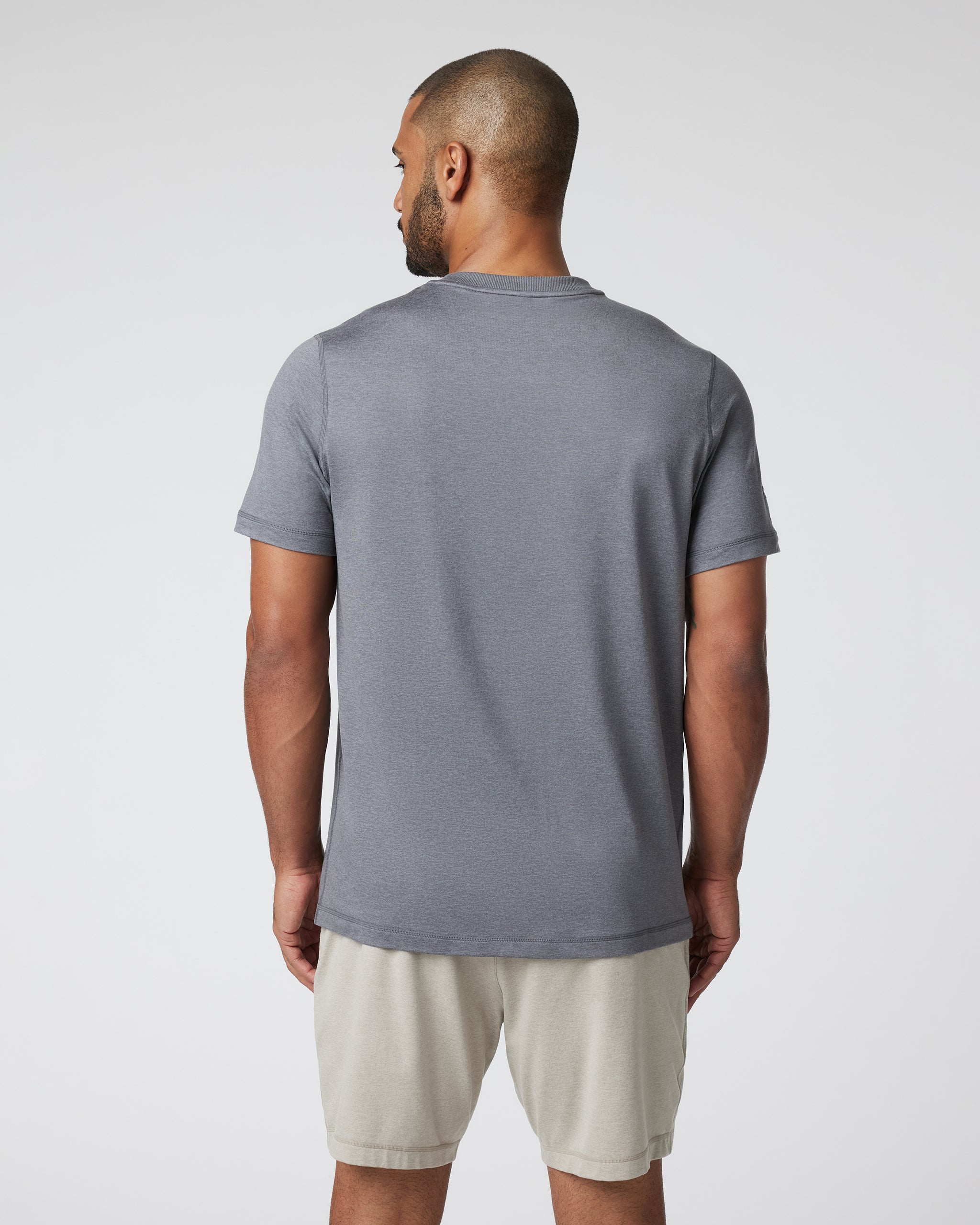 Short Sleeve Ponto Performance Tee | Zinc Heather - Image 2