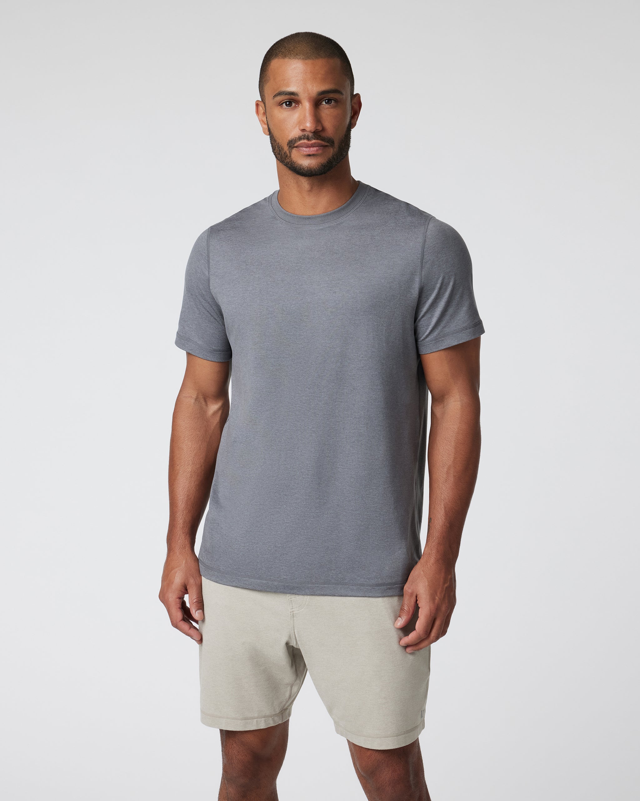 Short Sleeve Ponto Performance Tee | Zinc Heather