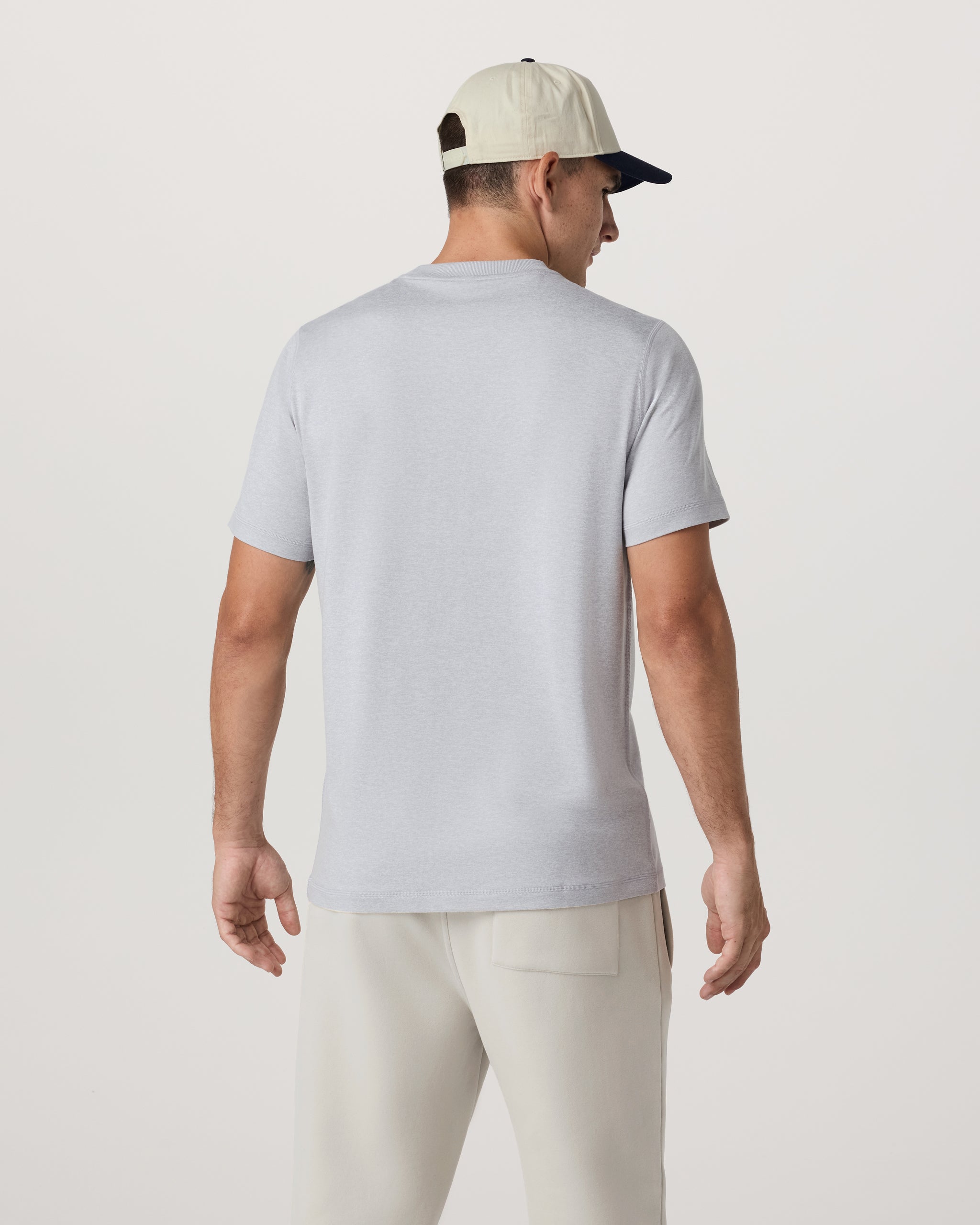 Short Sleeve Ponto Performance Tee | Platinum Heather - Image 3