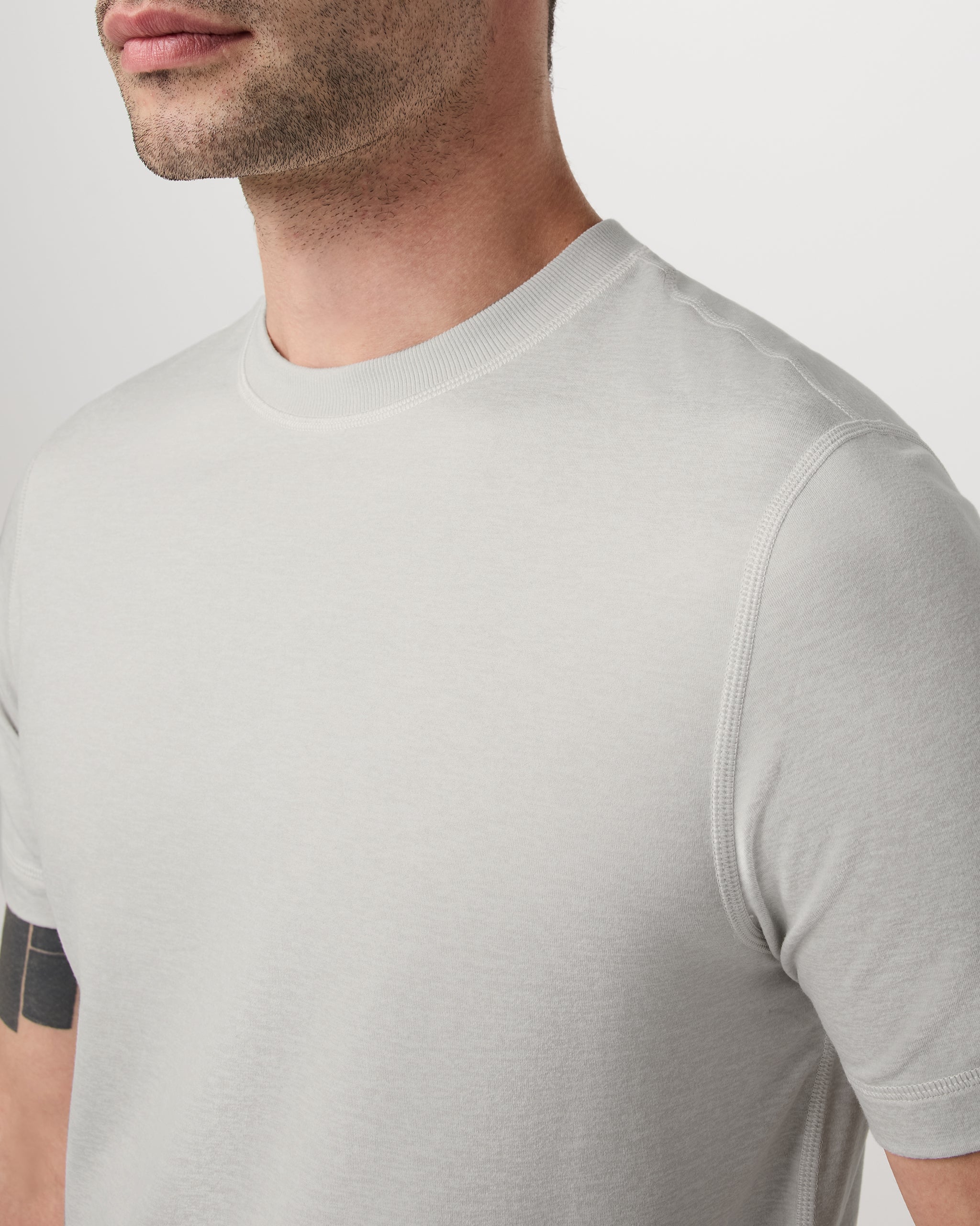 Short Sleeve Ponto Performance Tee | Salt Heather - Image 2