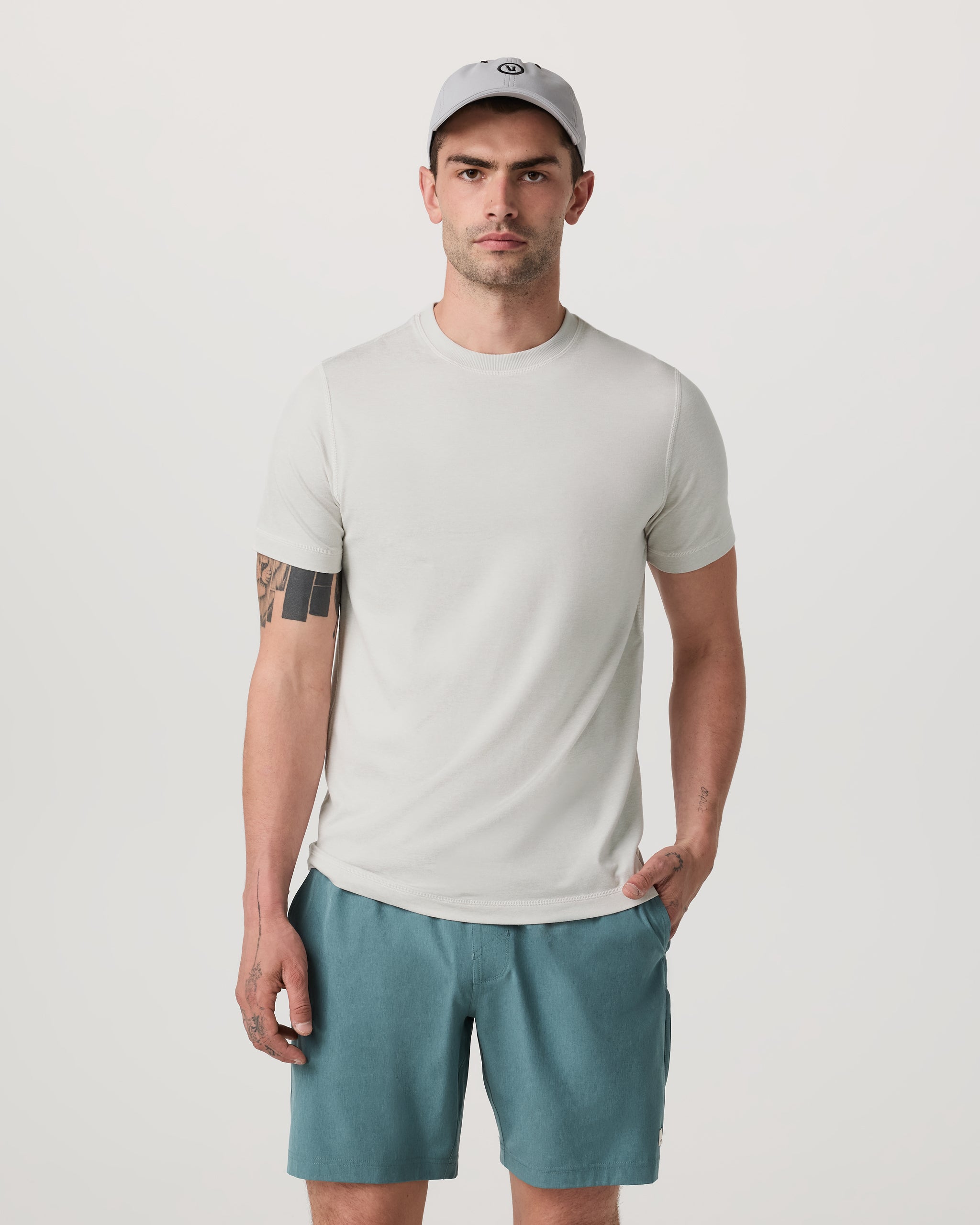 Short Sleeve Ponto Performance Tee | Salt Heather