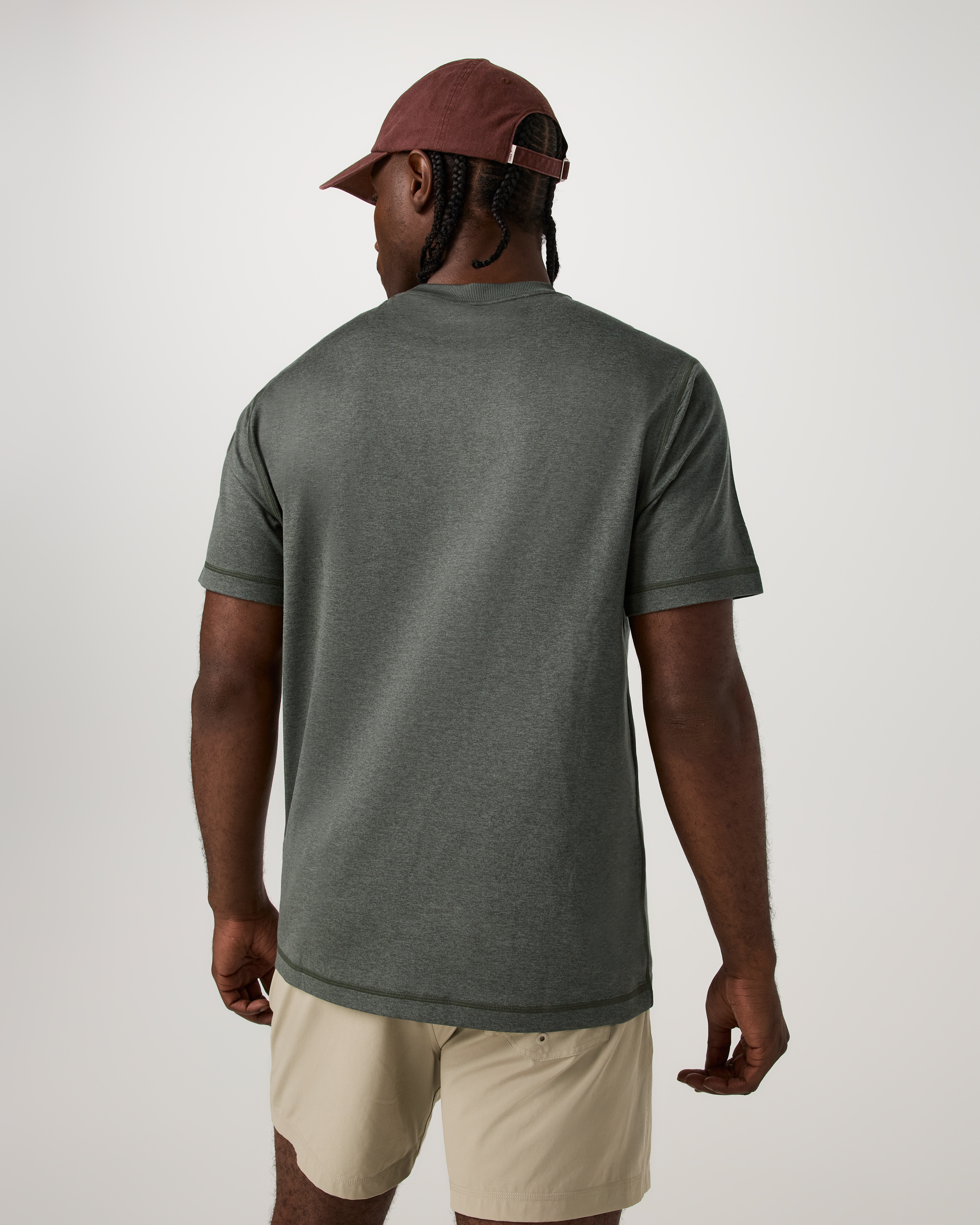 Short Sleeve Ponto Performance Tee | Army Heather - Image 4