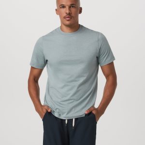 Short Sleeve Ponto Performance Tee | Misty Blue Heather