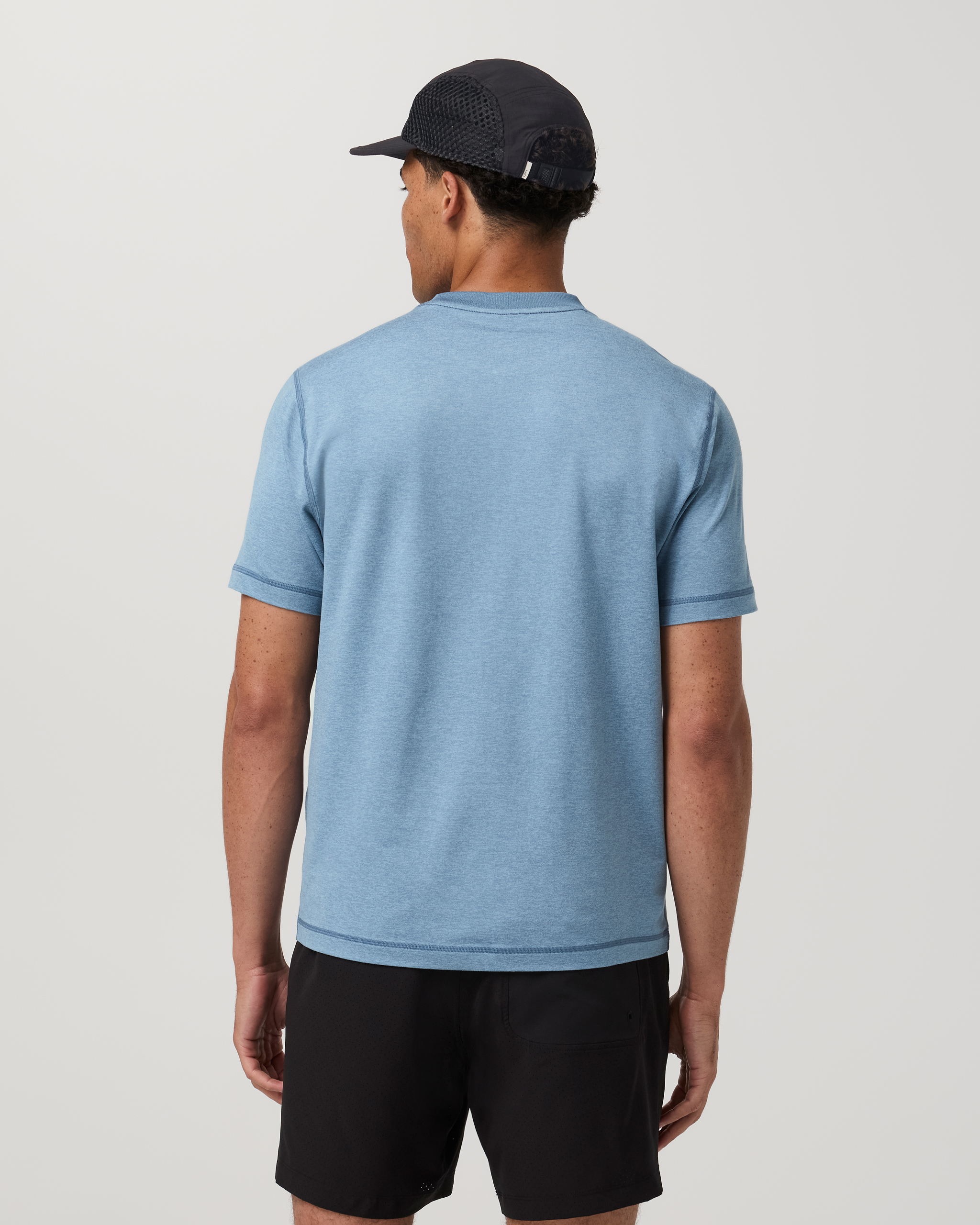 Short Sleeve Ponto Performance Tee | Salty Air Heather - Image 4