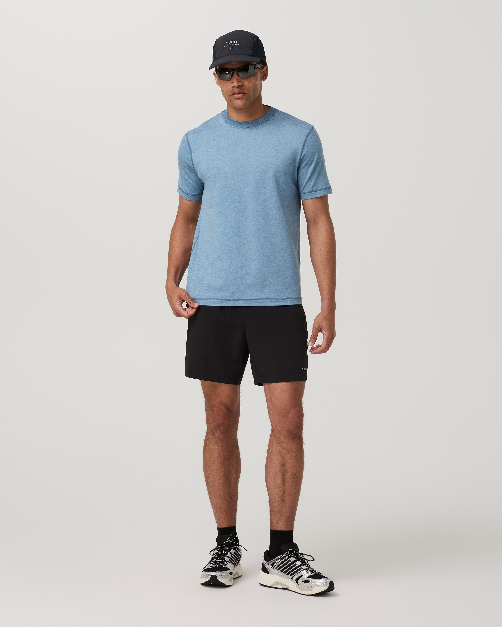 Short Sleeve Ponto Performance Tee | Salty Air Heather - Image 3