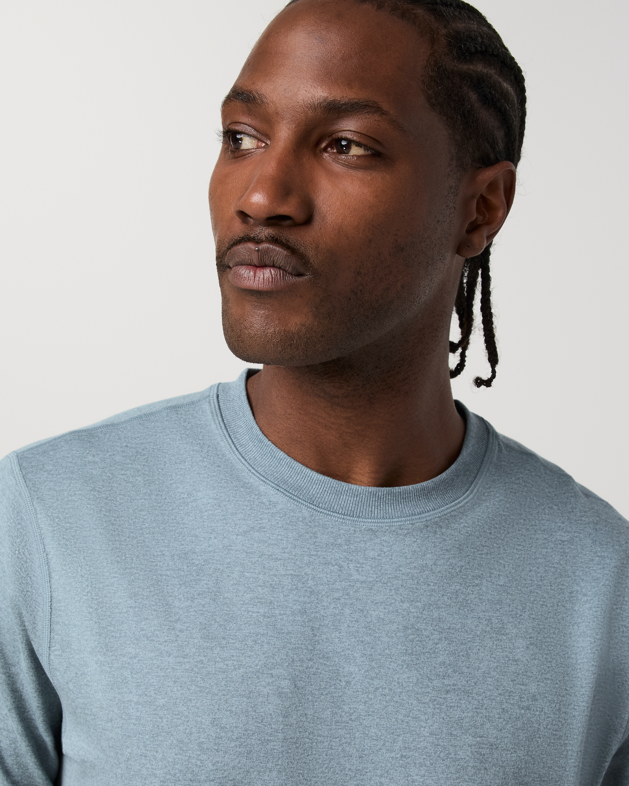 Short Sleeve Ponto Performance Tee | Foggy Blue Heather - Image 2