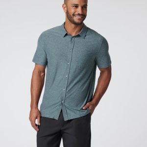 Short Sleeve Strato Button Down | Kashmir Heather
