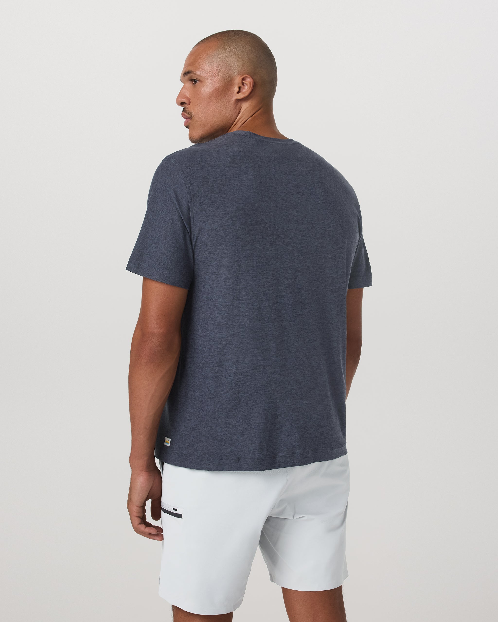 Short Sleeve Strato Pocket Tee - Relaxed Fit | Dark Azure Heather - Image 3