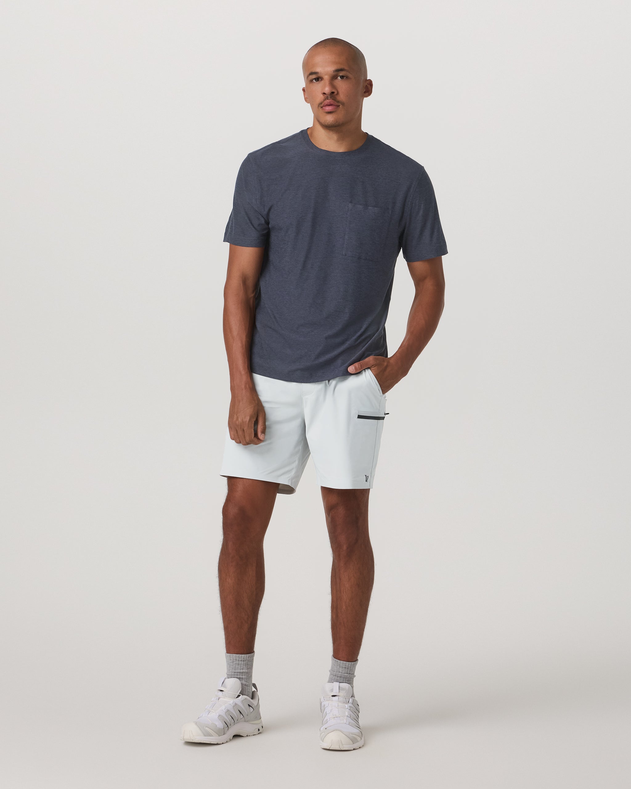 Short Sleeve Strato Pocket Tee - Relaxed Fit | Dark Azure Heather - Image 5
