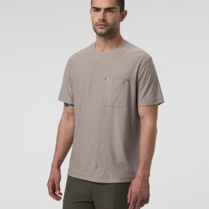 Short Sleeve Strato Pocket Tee - Relaxed Fit | Mocha Heather