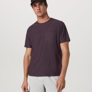 Short Sleeve Strato Pocket Tee - Relaxed Fit | Raisin Heather