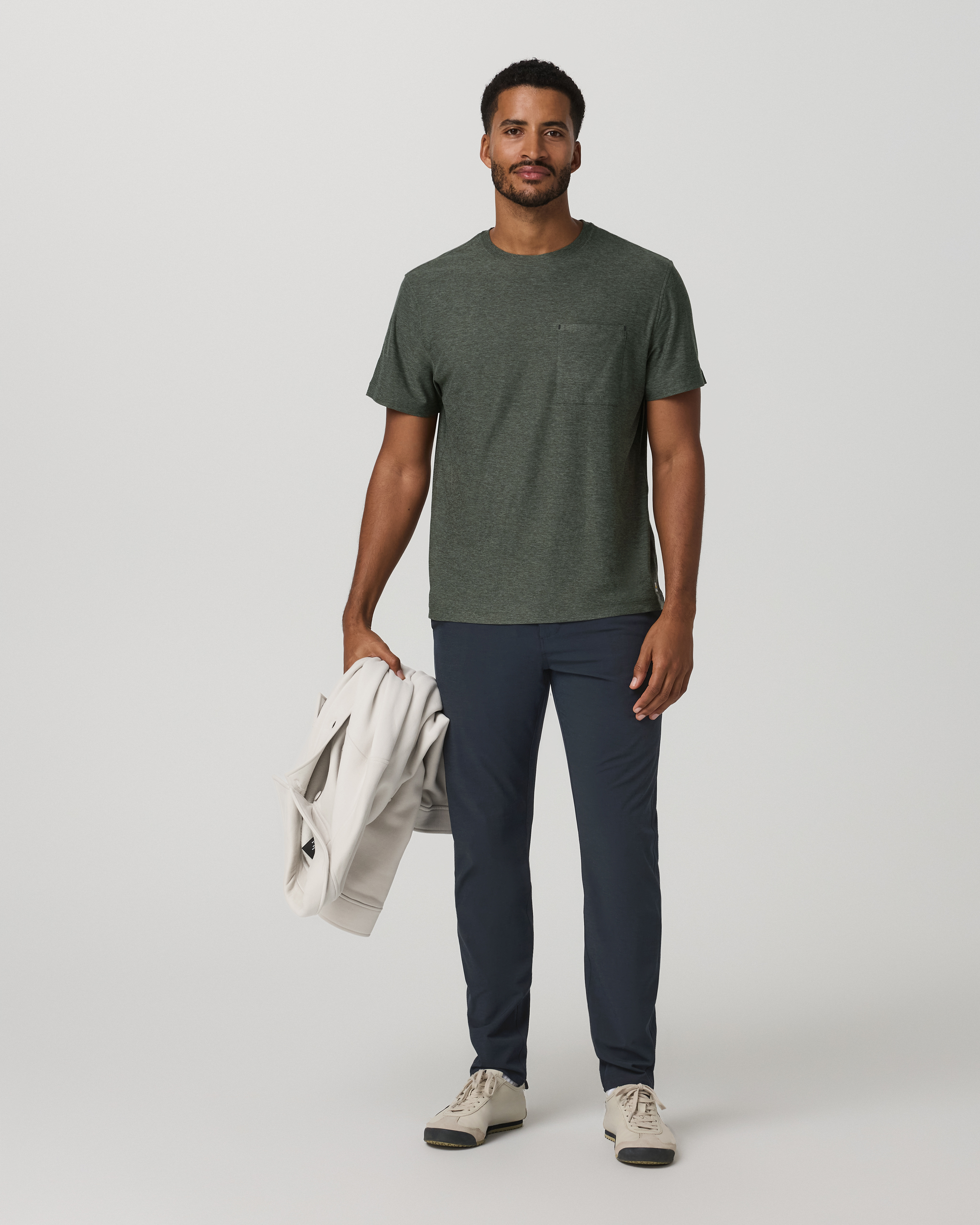 Short Sleeve Strato Pocket Tee - Relaxed Fit | River Rock Heather - Image 4