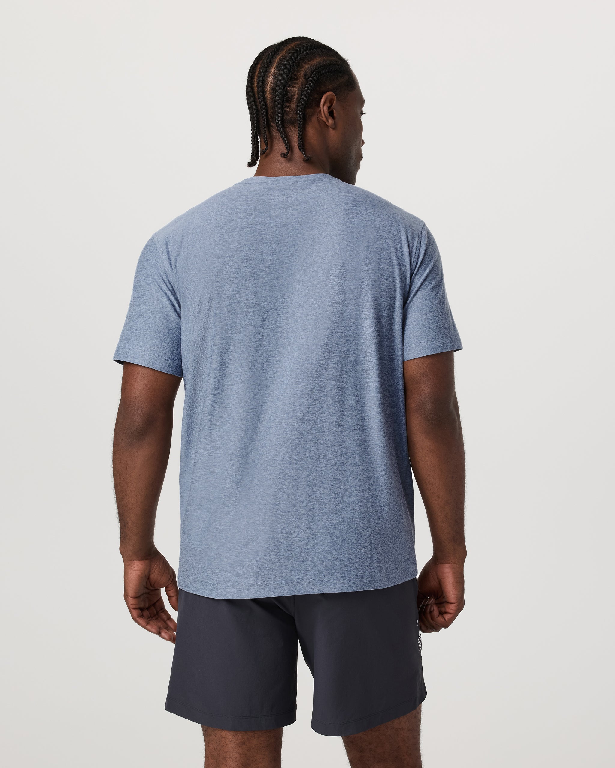 Short Sleeve Strato Pocket Tee - Relaxed Fit | Chambray Heather - Image 3