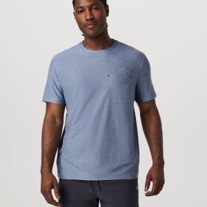 Short Sleeve Strato Pocket Tee - Relaxed Fit | Chambray Heather