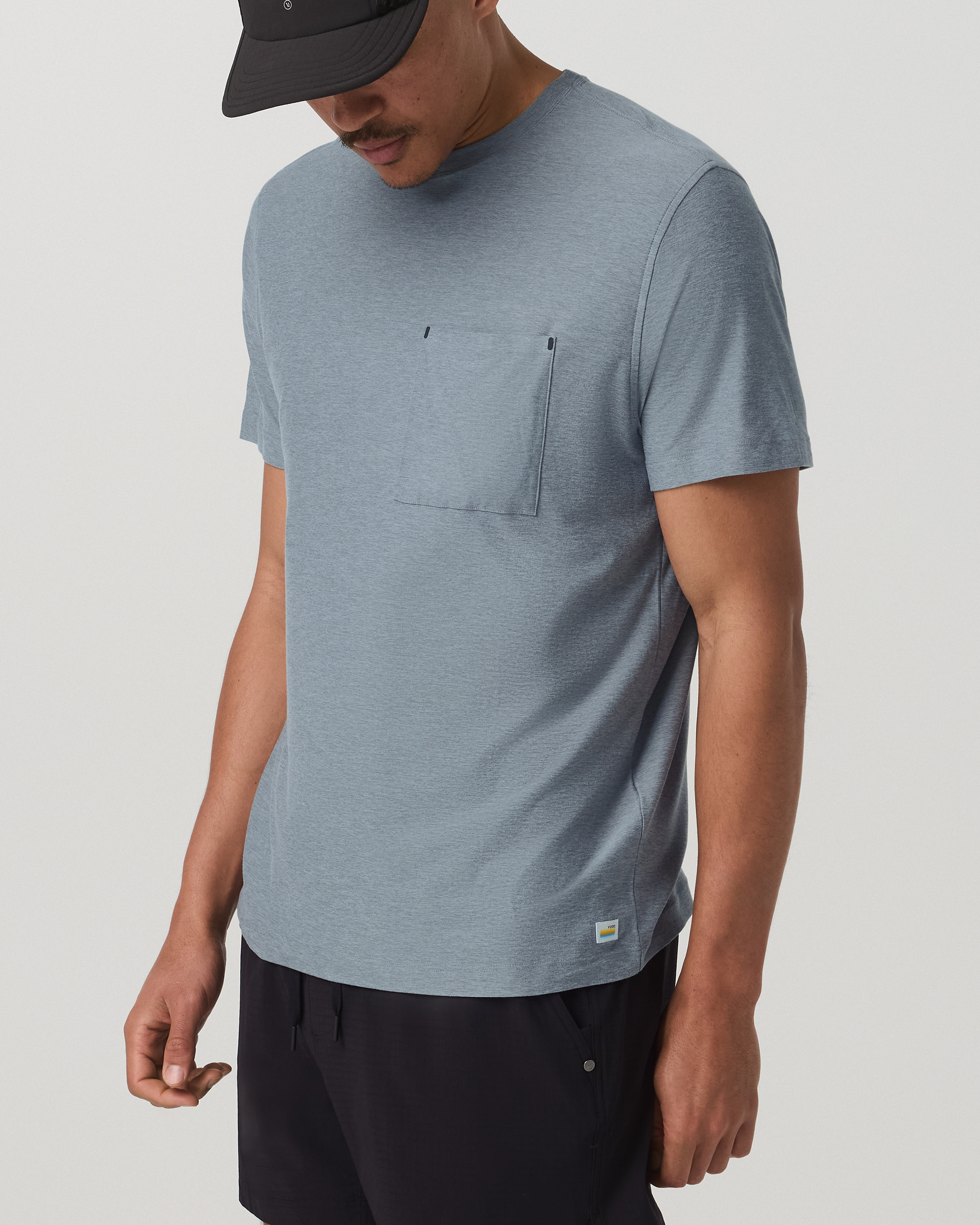 Short Sleeve Strato Pocket Tee - Relaxed Fit | Dusty Blue Heather - Image 5