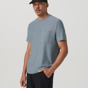 Short Sleeve Strato Pocket Tee - Relaxed Fit | Dusty Blue Heather