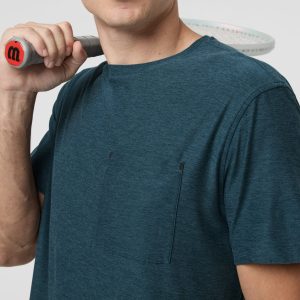 Short Sleeve Strato Pocket Tee - Relaxed Fit | Light Deep Sea Heather
