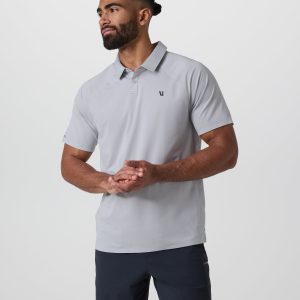 Short Sleeve Viewpoint Polo | Sky Grey