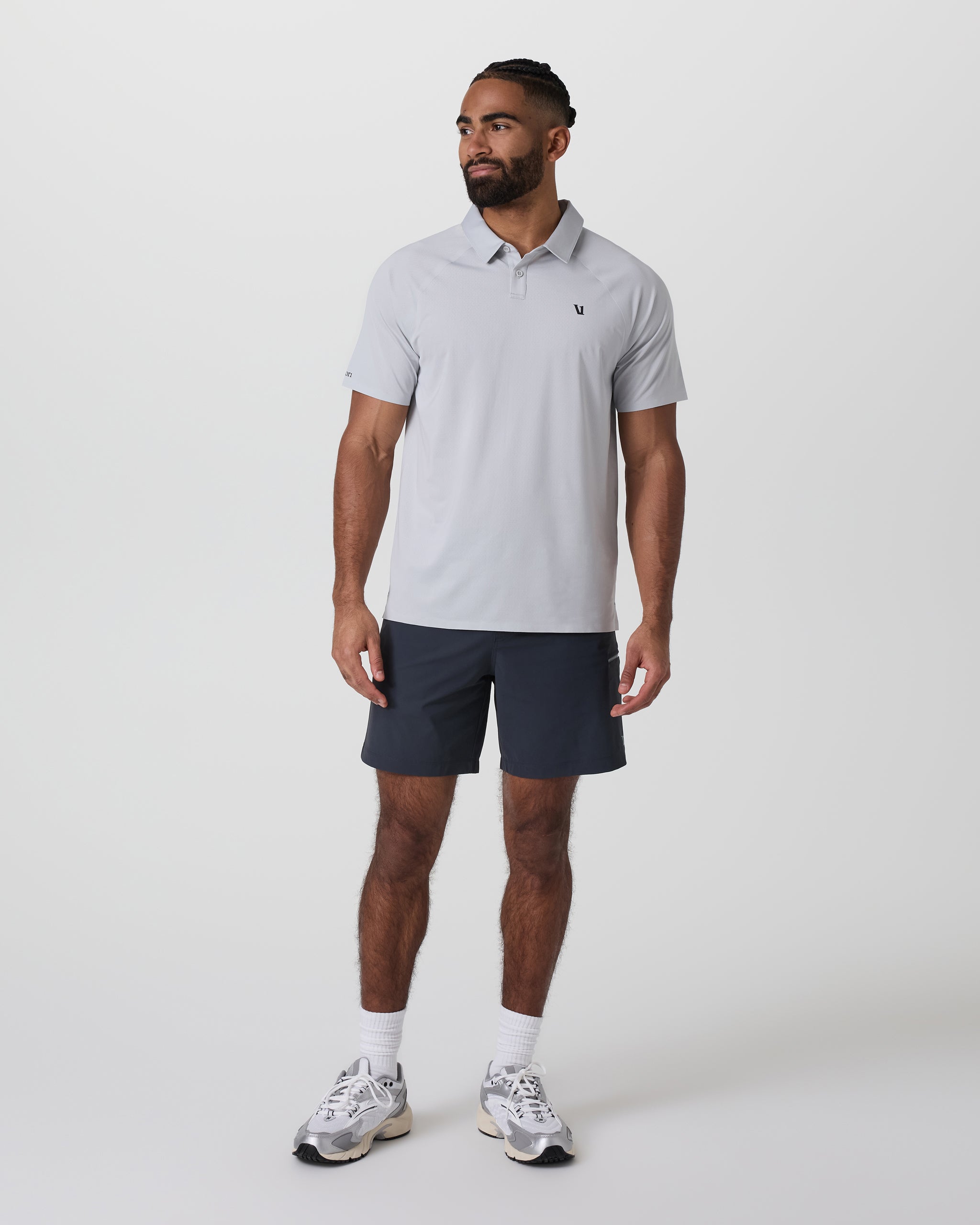 Short Sleeve Viewpoint Polo | Sky Grey - Image 3