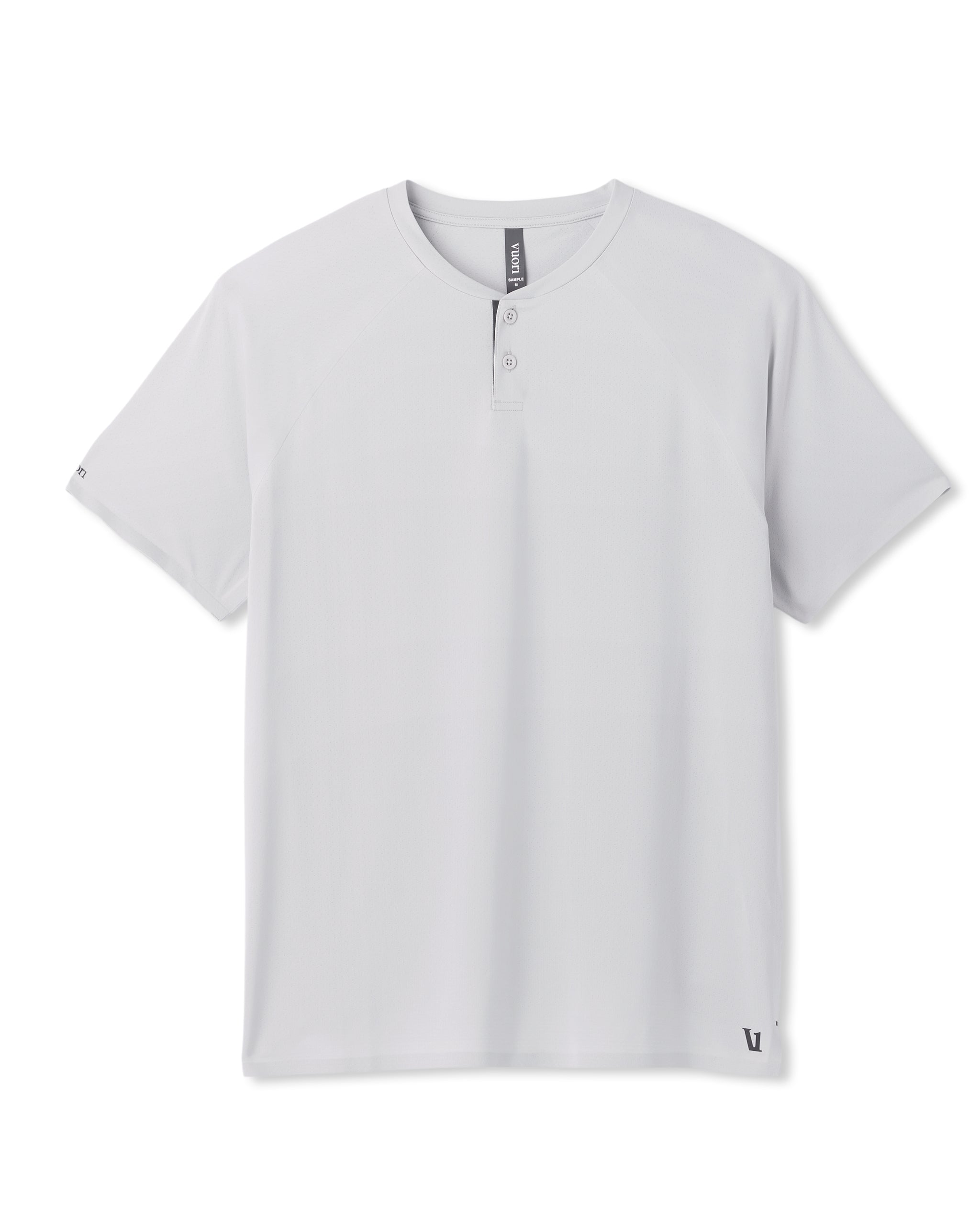 Short Sleeve Viewpoint Henley | Sky Grey - Image 6
