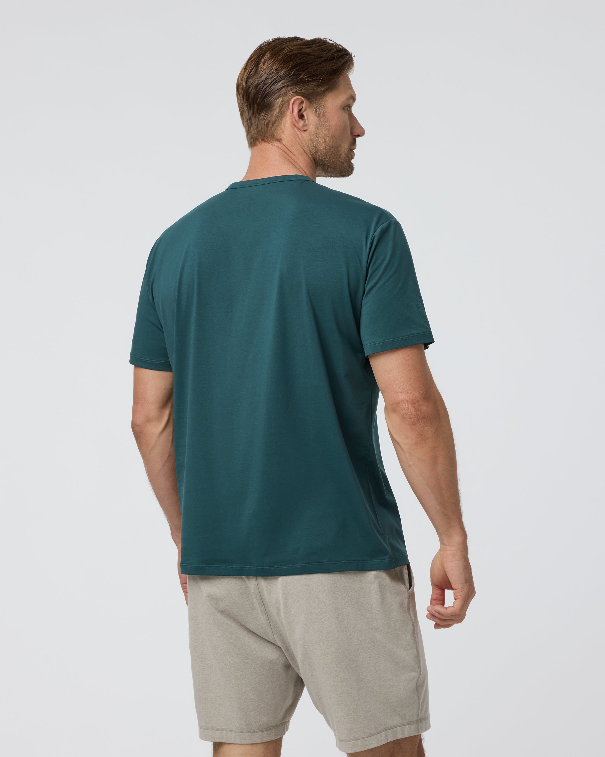 Short Sleeve Feather Tee - Relaxed Fit | Deep sea - Image 3