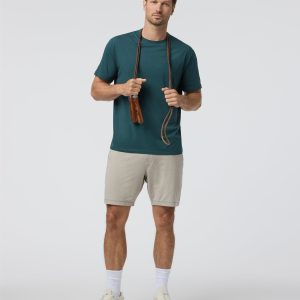 Short Sleeve Feather Tee - Relaxed Fit | Deep sea