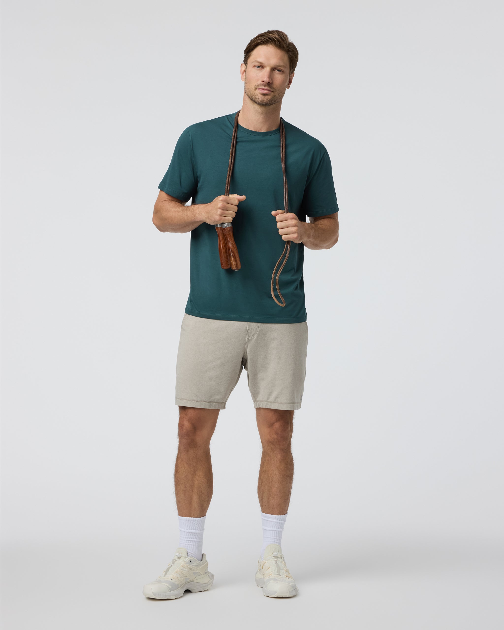 Short Sleeve Feather Tee - Relaxed Fit | Deep sea