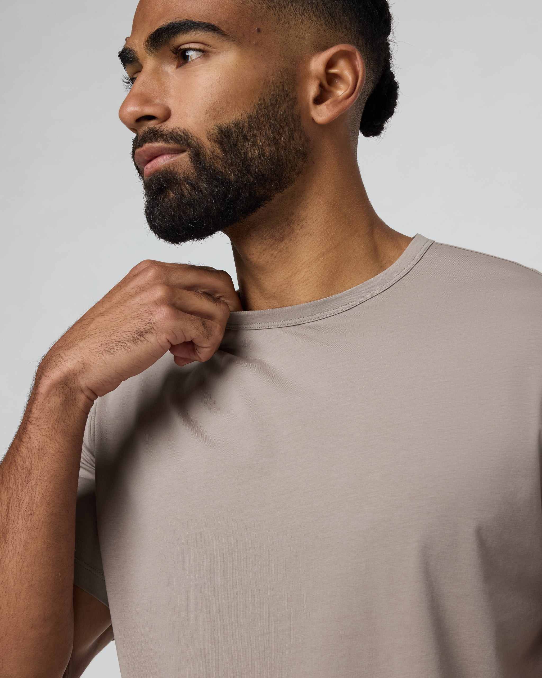 Short Sleeve Feather Tee - Relaxed Fit | Mocha - Image 2