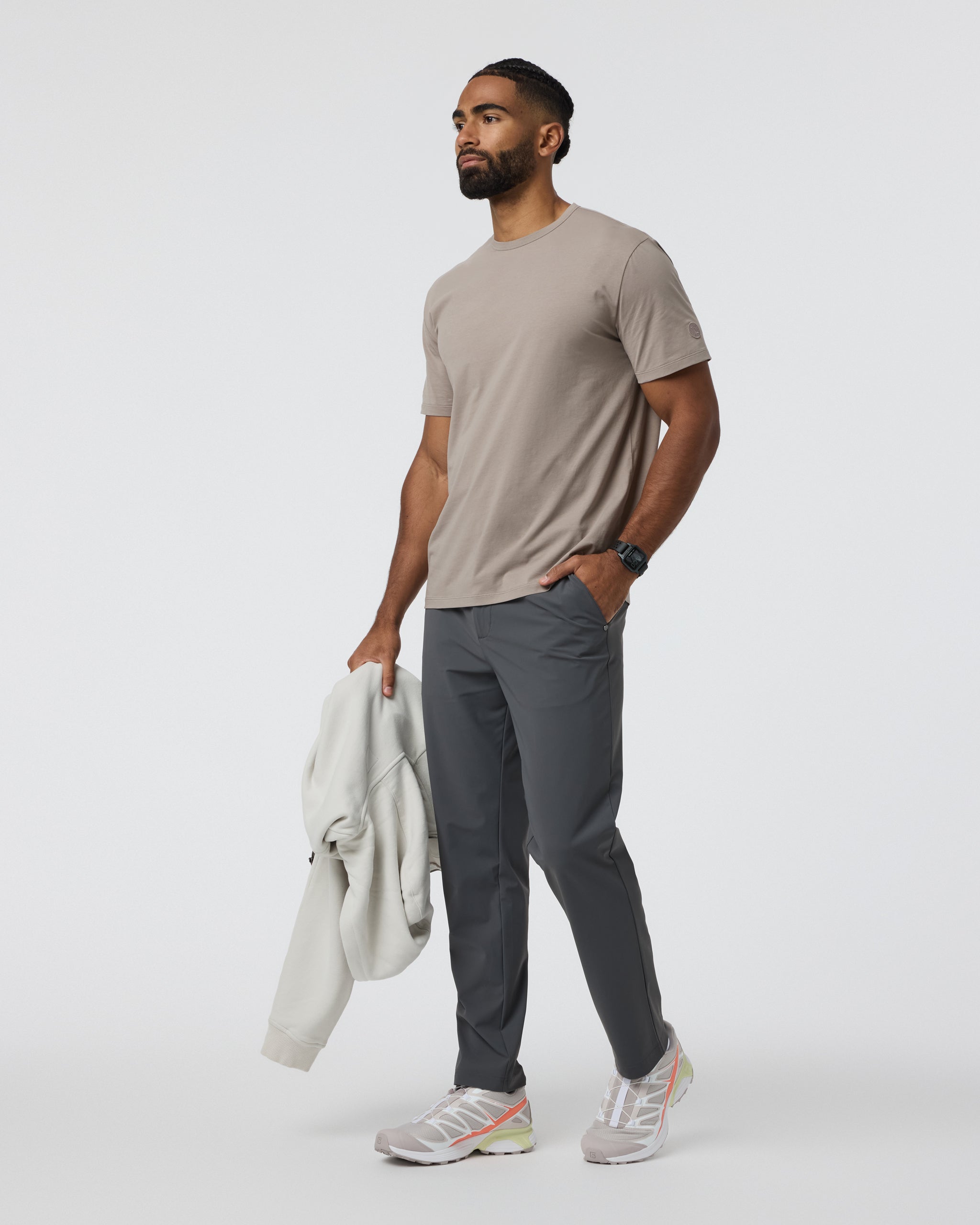 Short Sleeve Feather Tee - Relaxed Fit | Mocha - Image 5