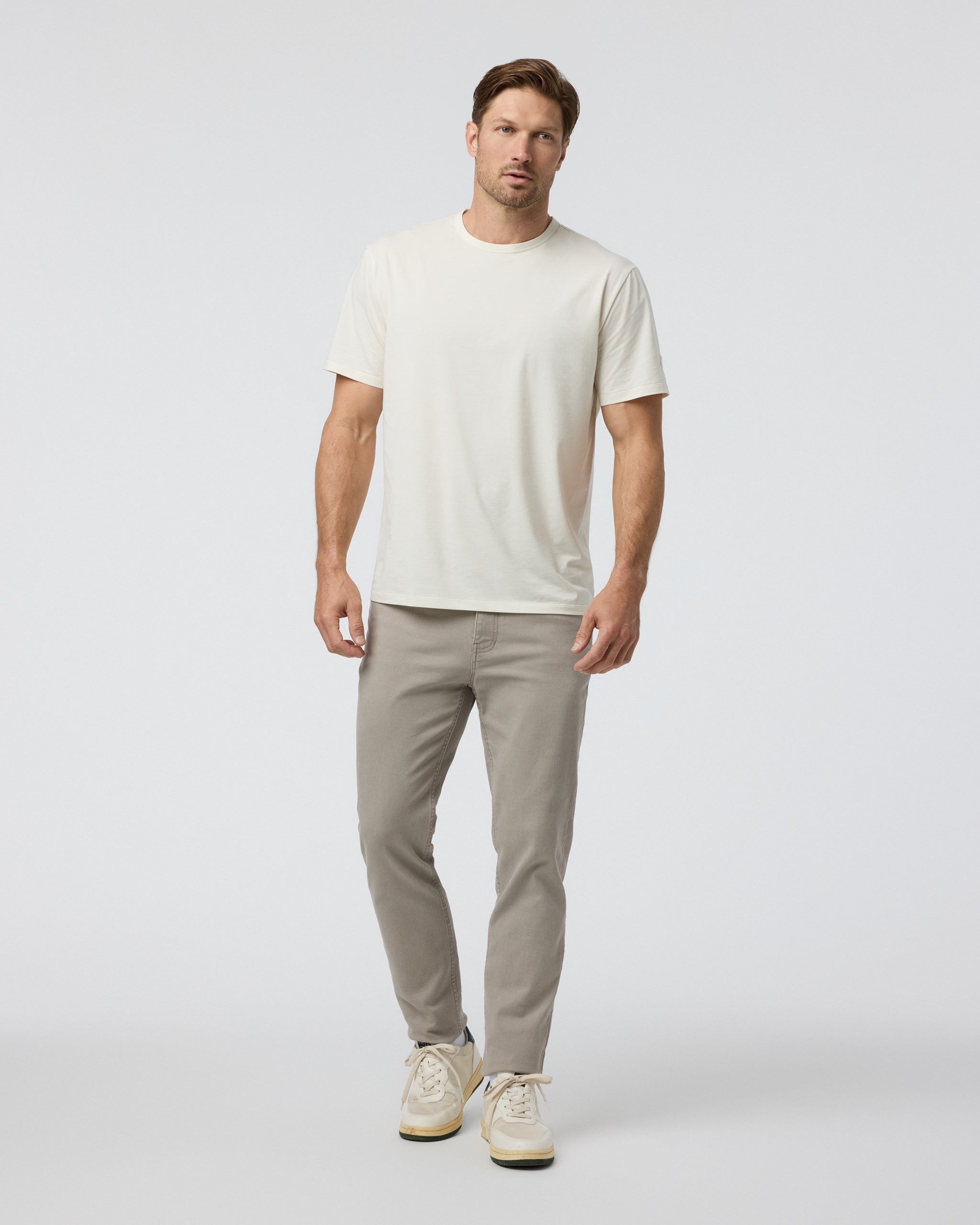 Short Sleeve Feather Tee - Relaxed Fit | White Sand - Image 5