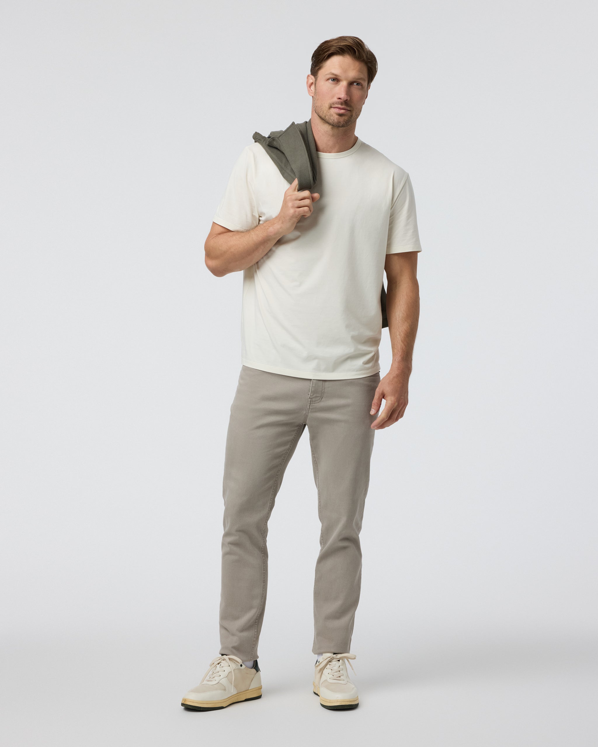 Short Sleeve Feather Tee - Relaxed Fit | White Sand - Image 4