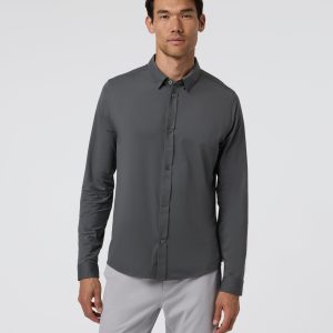 Long Sleeve TravelLite Button Down | Dark Pewter