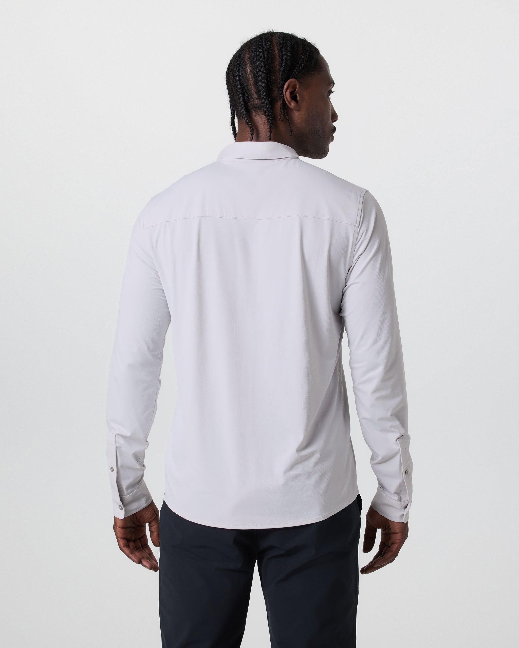 Long Sleeve TravelLite Button Down | Frost Grey - Image 3