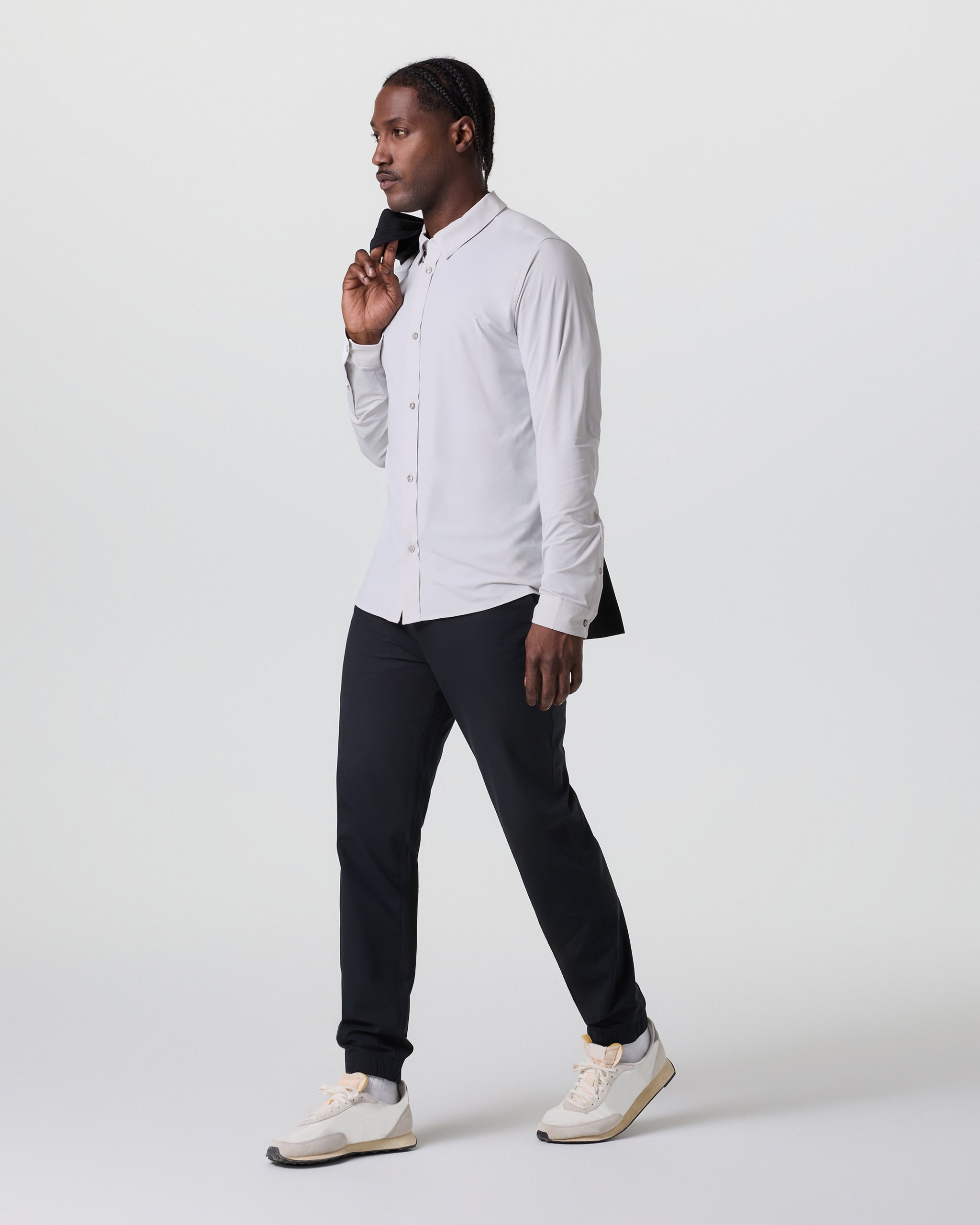 Long Sleeve TravelLite Button Down | Frost Grey - Image 5