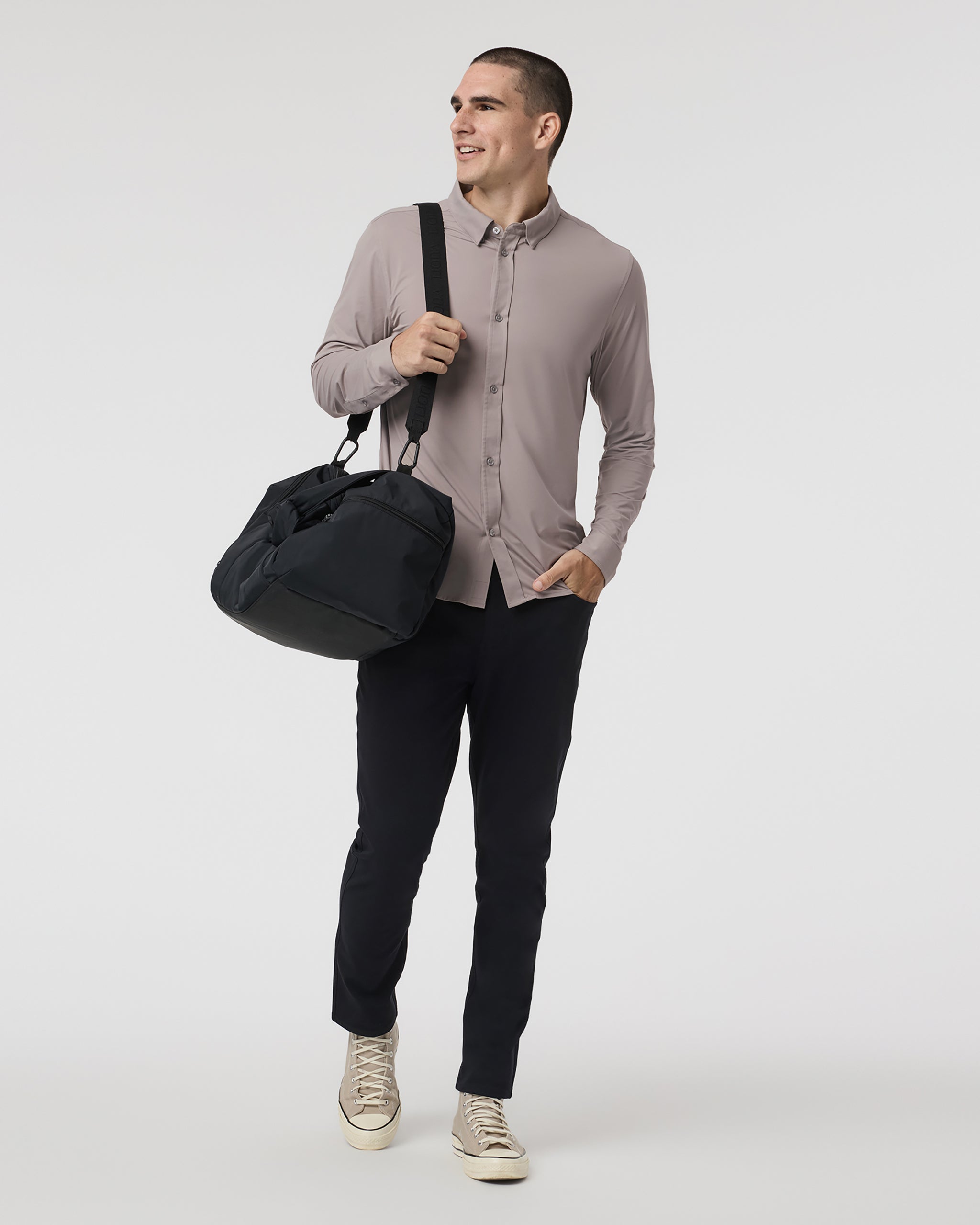 Long Sleeve TravelLite Button Down | Mocha - Image 5