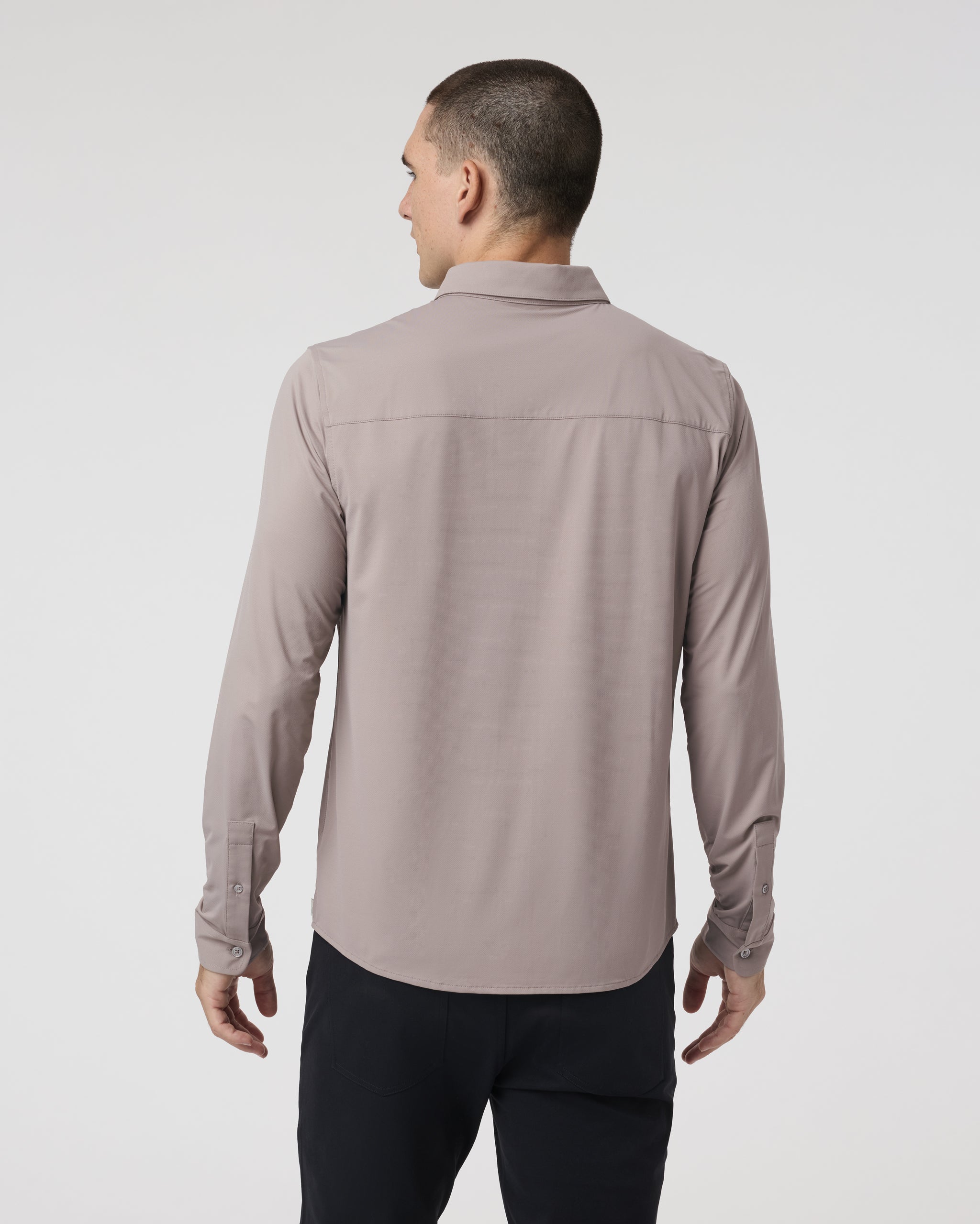 Long Sleeve TravelLite Button Down | Mocha - Image 3