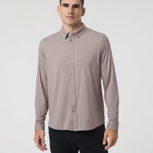 Long Sleeve TravelLite Button Down | Mocha