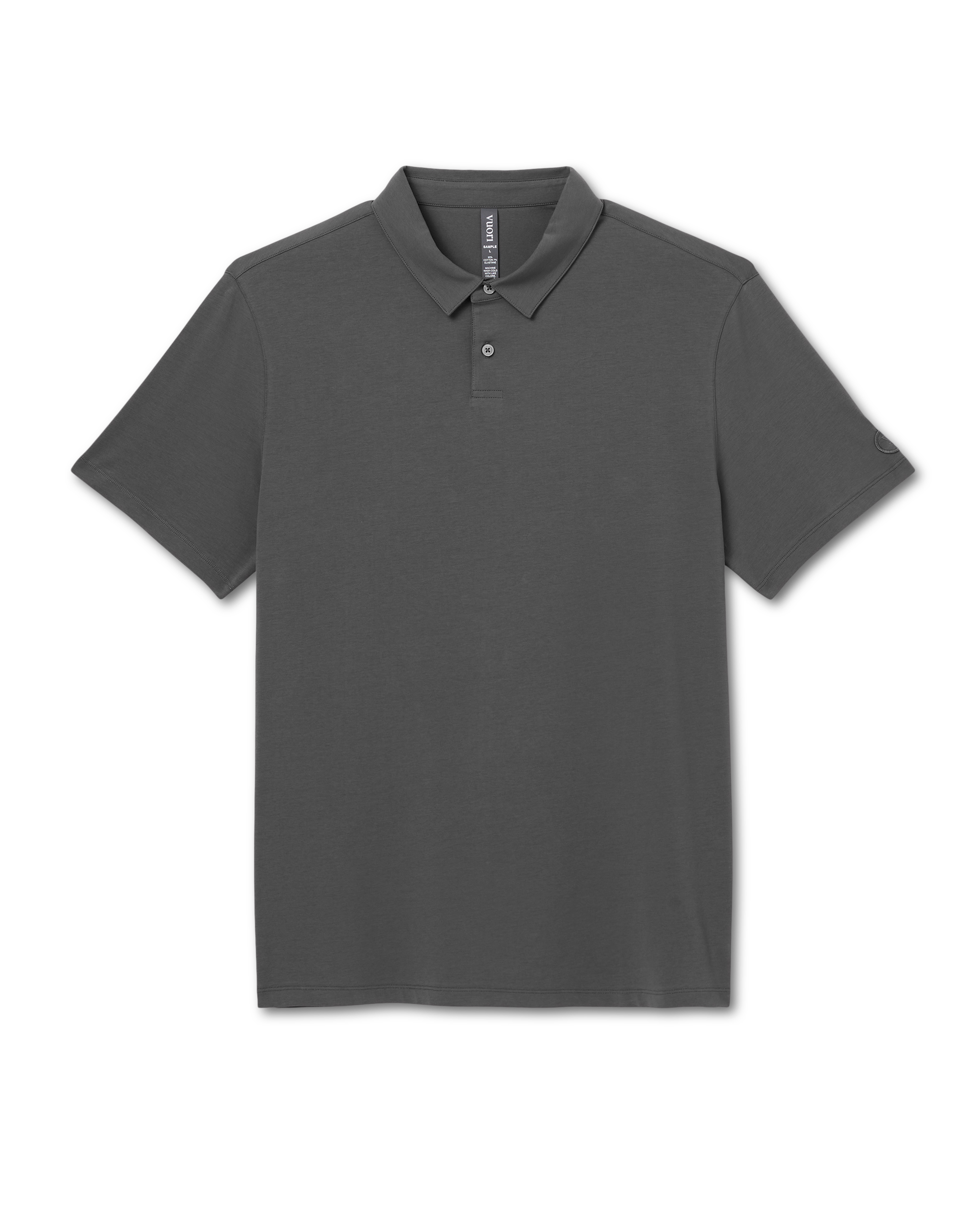 Short Sleeve Feather Polo | Dark Pewter Garment Dye - Image 6