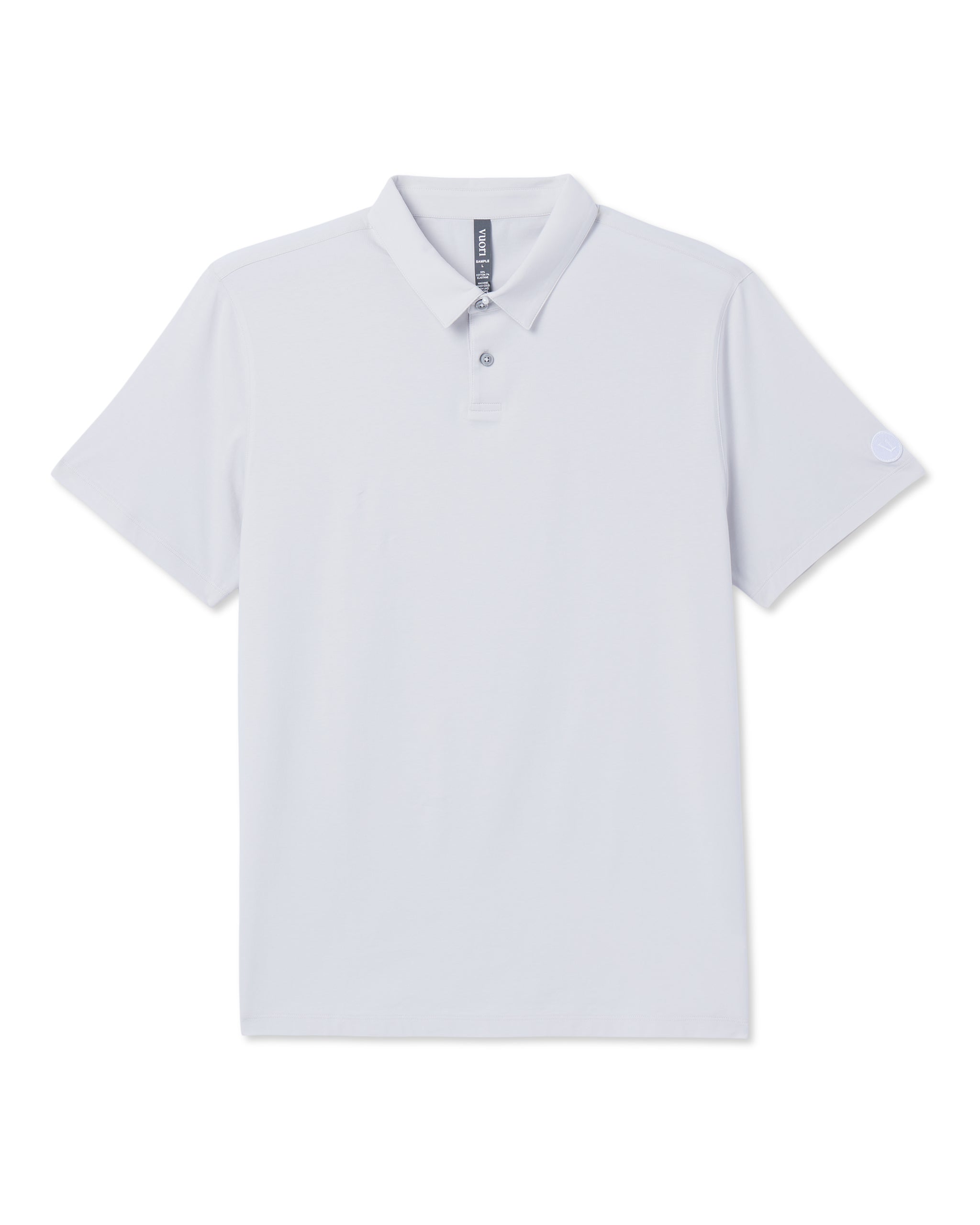 Short Sleeve Feather Polo | Frost Grey - Image 5