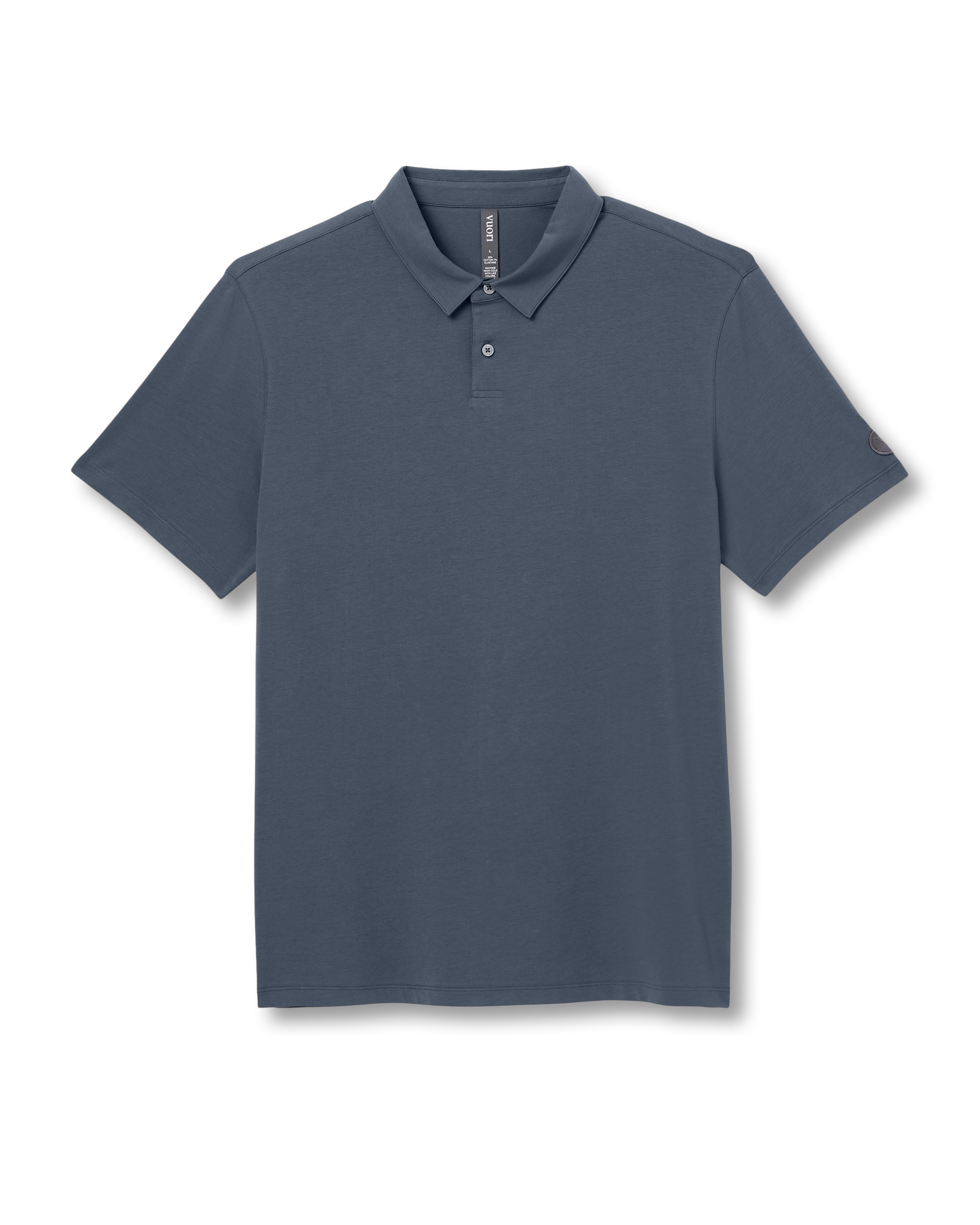 Short Sleeve Feather Polo | Ocean Blue Garment Dye
