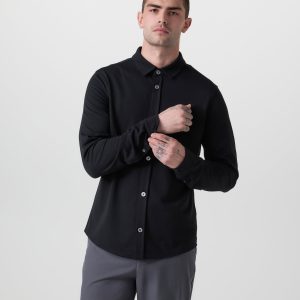 Long Sleeve North Beach Button Down | Black