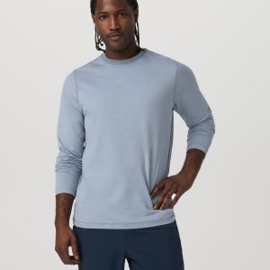 Long Sleeve Ponto Performance Tee | Blue Dusk Heather