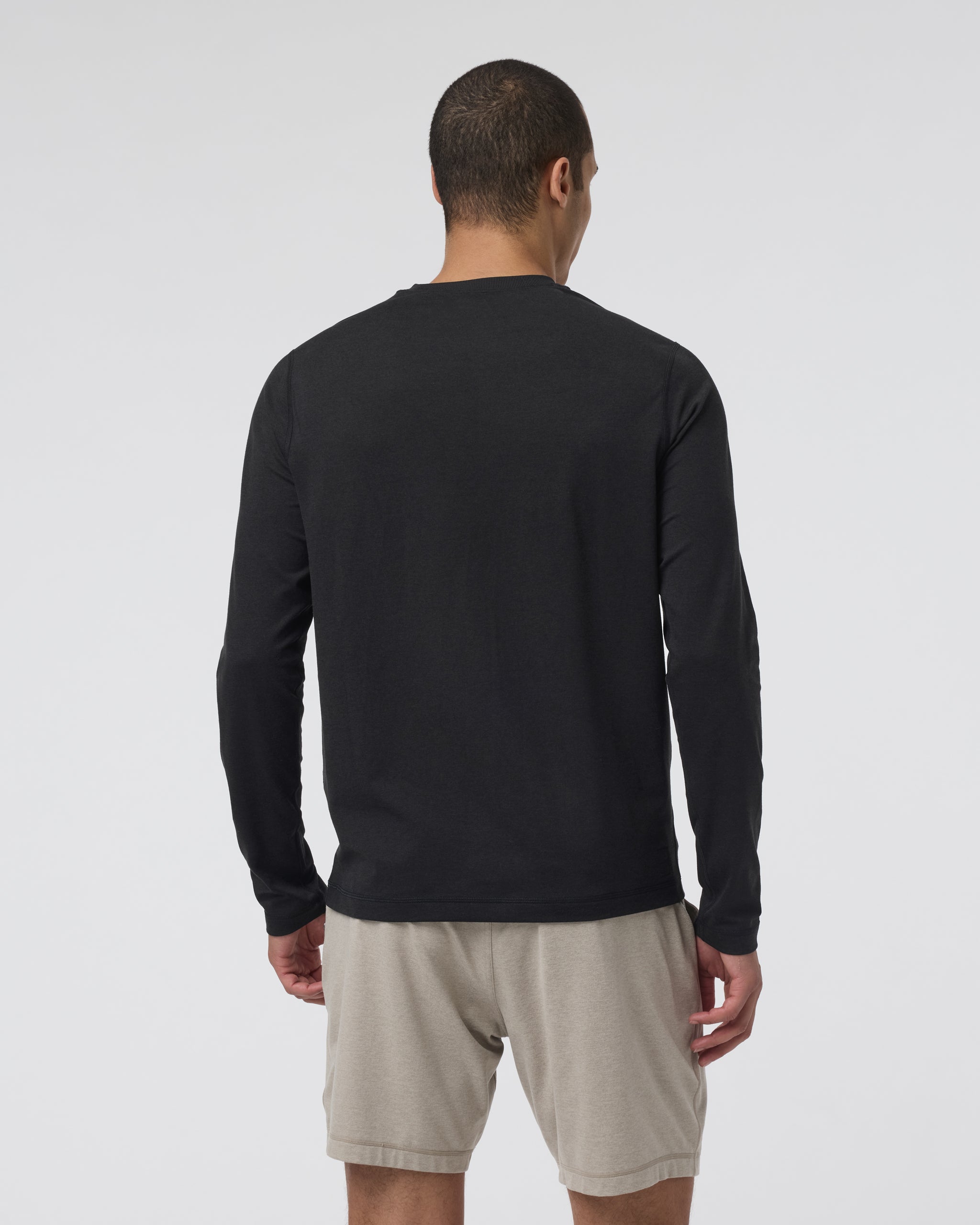 Long Sleeve Ponto Performance Tee | Black Heather - Image 3