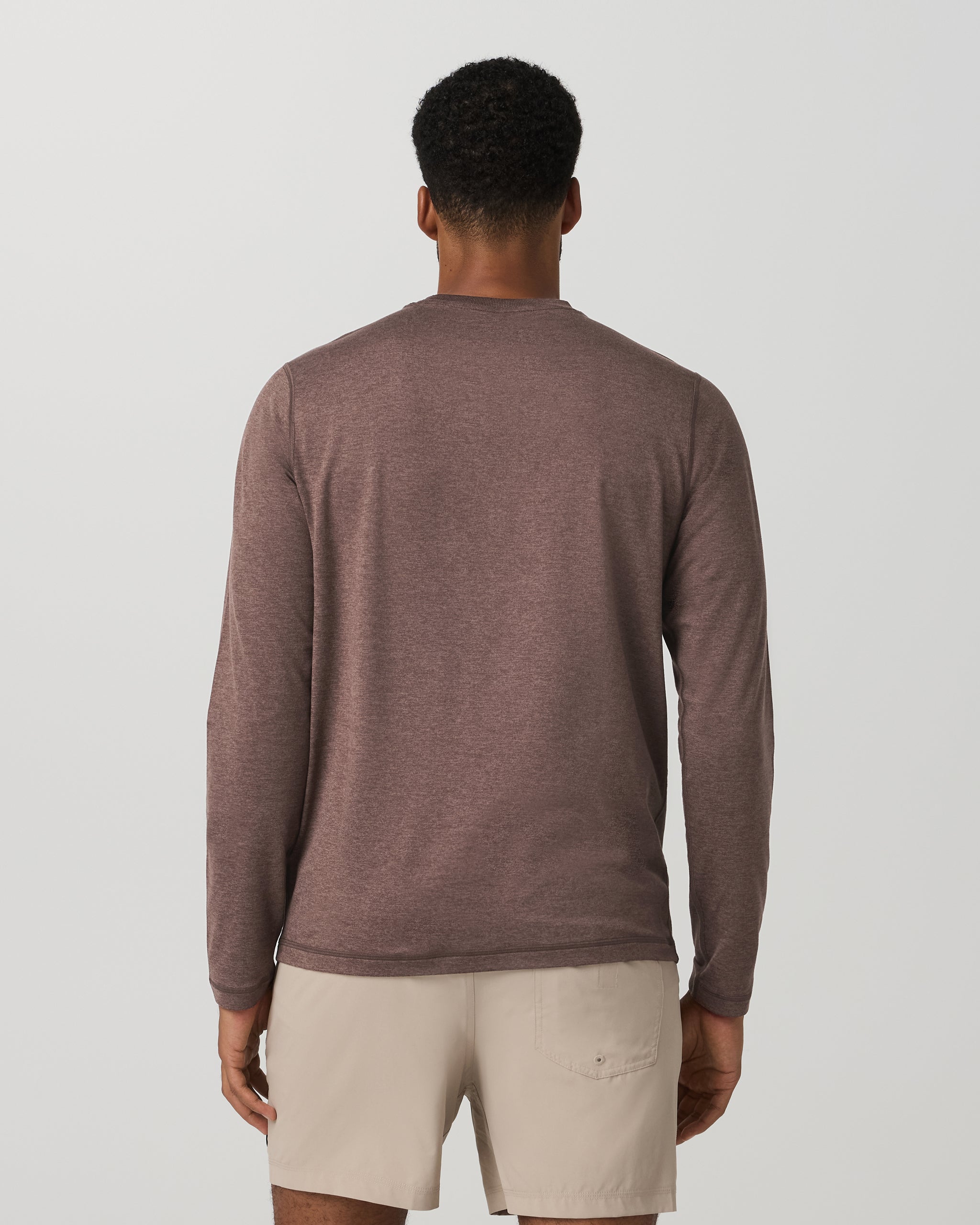 Long Sleeve Ponto Performance Tee | Elm Heather - Image 3