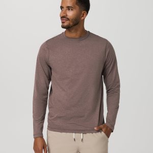Long Sleeve Ponto Performance Tee | Elm Heather