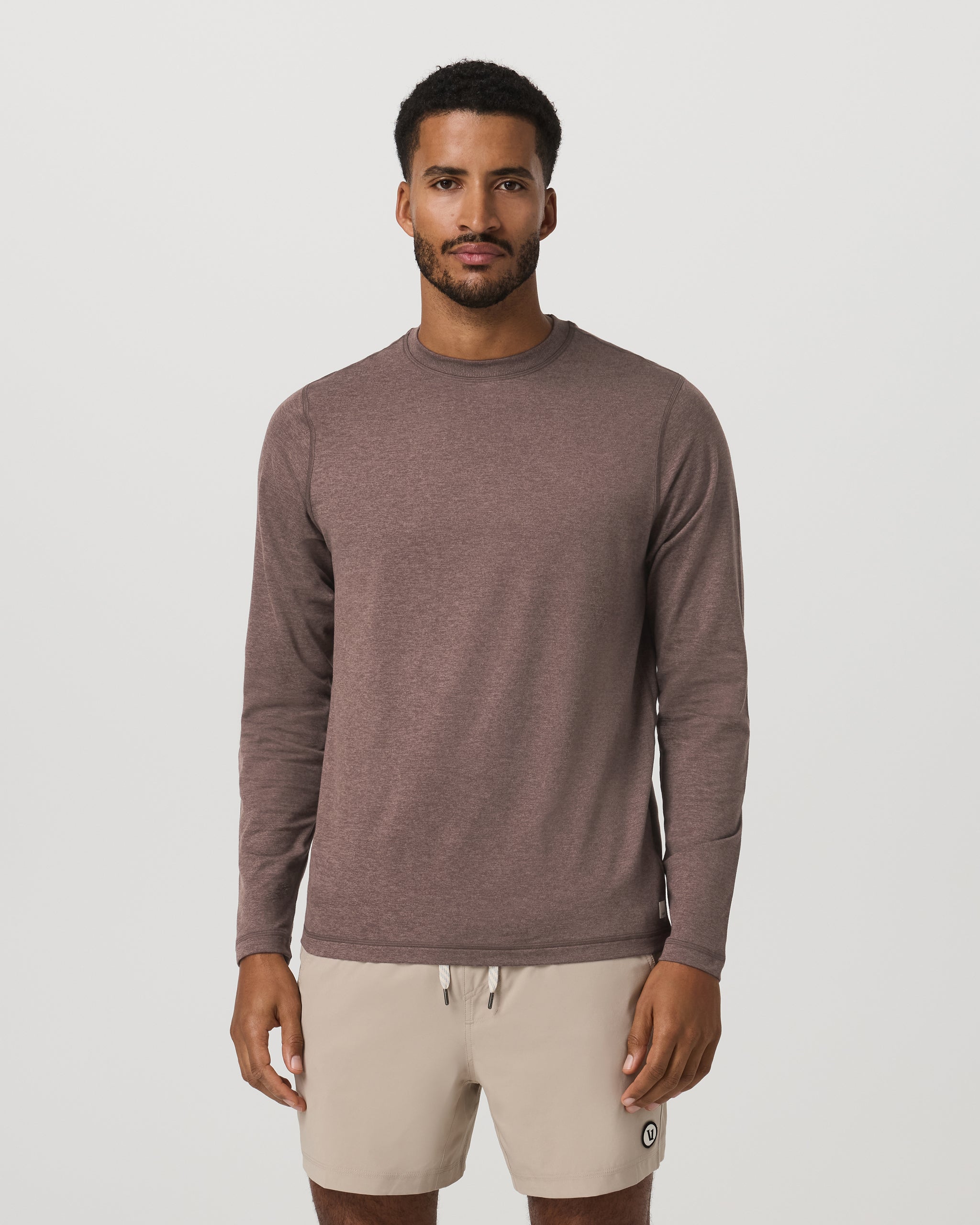 Long Sleeve Ponto Performance Tee | Elm Heather - Image 5