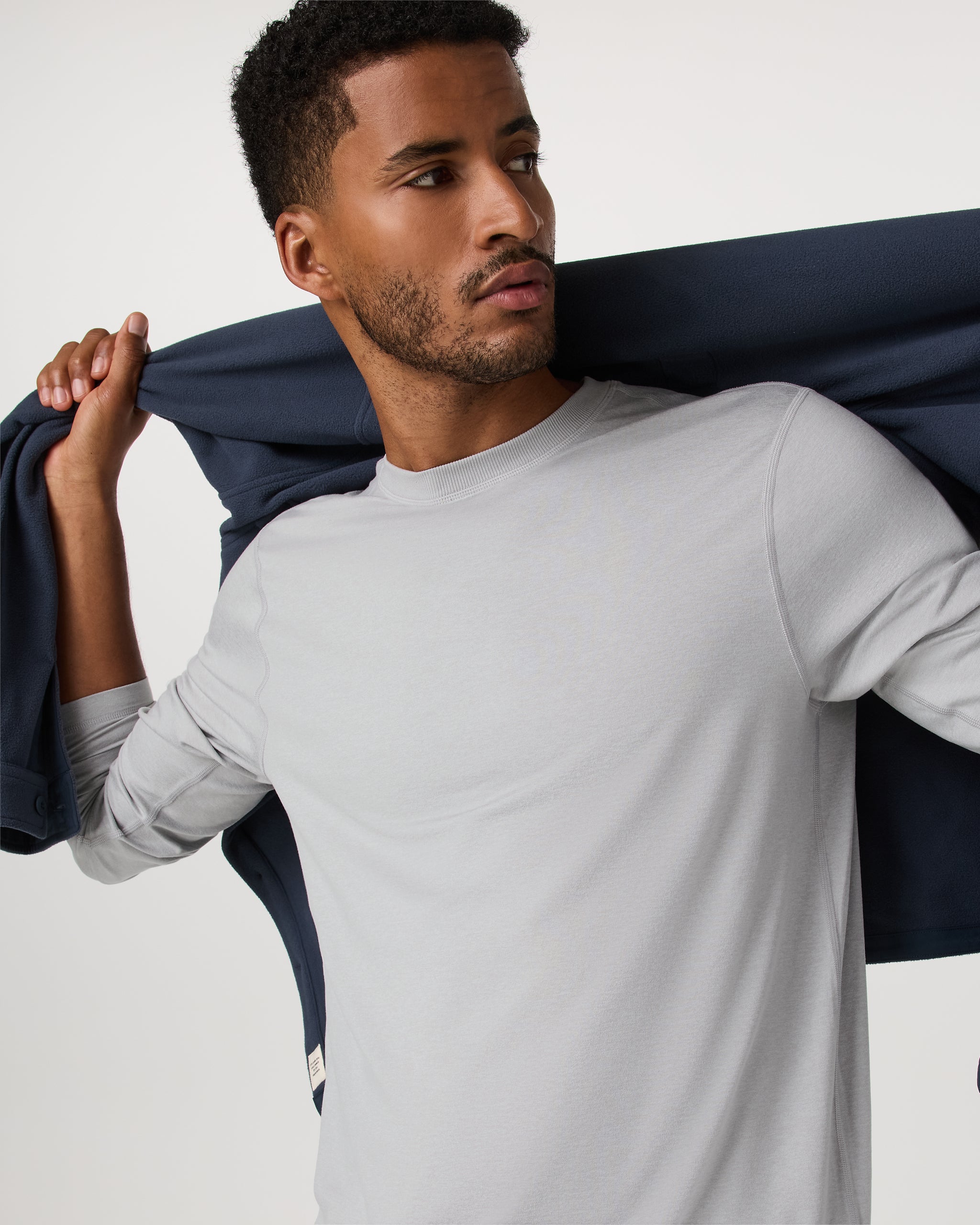 Long Sleeve Ponto Performance Tee | Frost Grey Heather